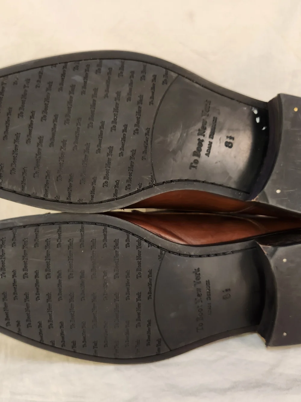 TO BOOT NEW YORK ADAM DERRICK DOUBLE MONK STRAPS MEN SHOES BROWN CAPTOE SZ 8.5